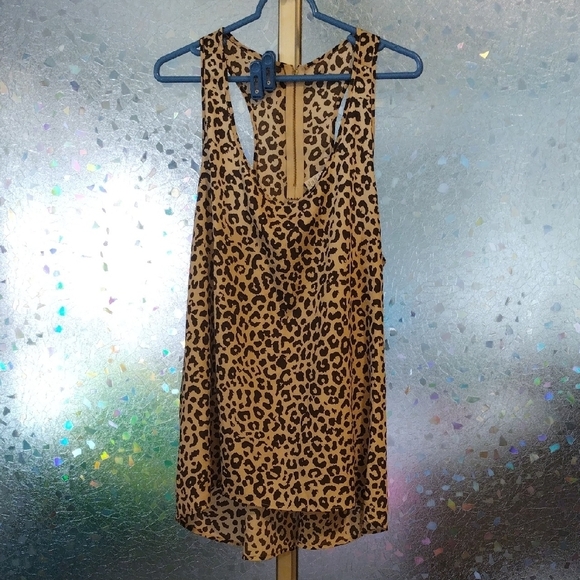 Ambiance Tops - Ambiance Black and Cream Leopard Print Top